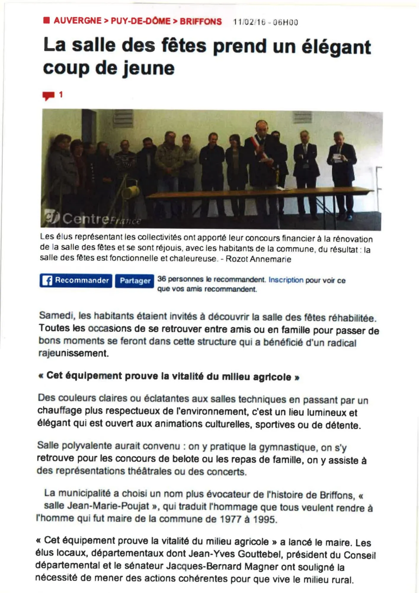 La salle des fêtes prend un élégant coup de jeune