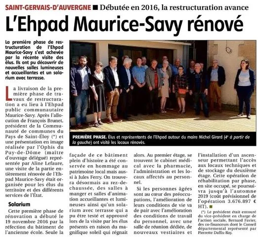 Inauguration Phase 01 — EHPAD Saint-Gervais