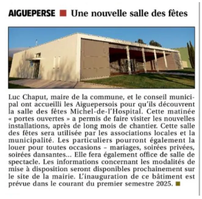 Salle d'Aigueperse — La Montagne