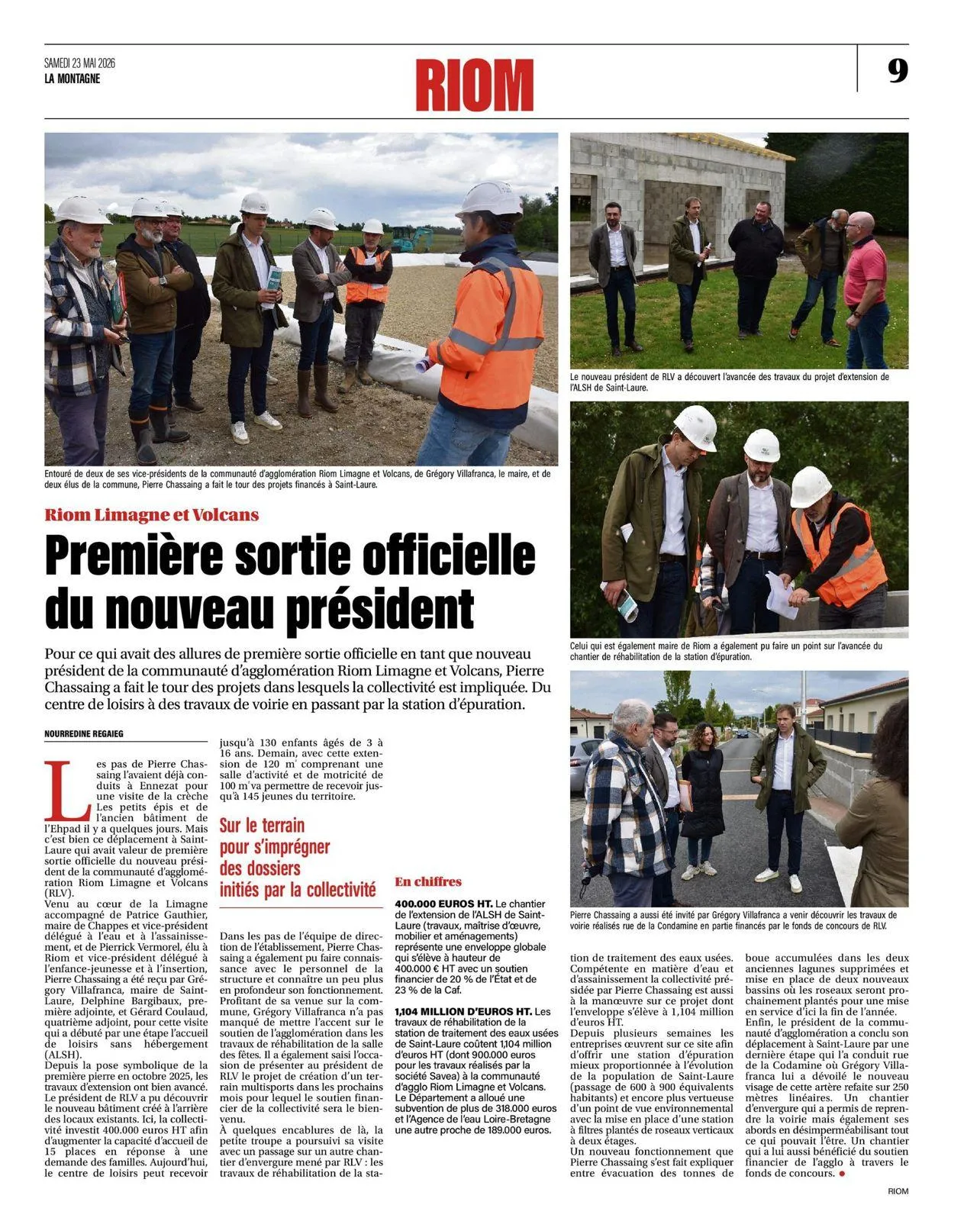 Visite du président RLV au centre de loisir — La montagne